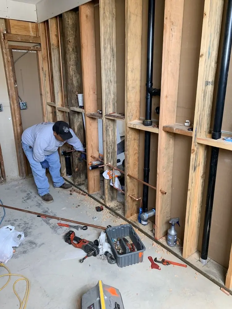 Commercial rough-in plumbing for Water Heater Replacement in West Bolivar